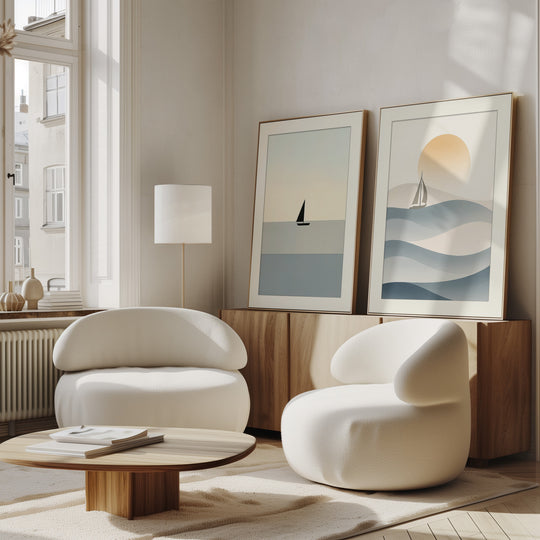 Sailboat Wall Art Prints Set of 2