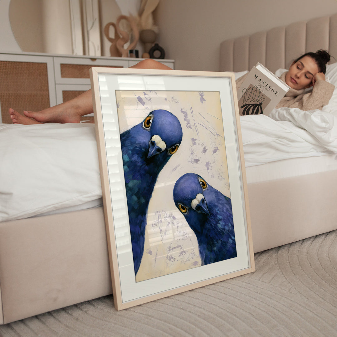 Blue Peacock Art Print