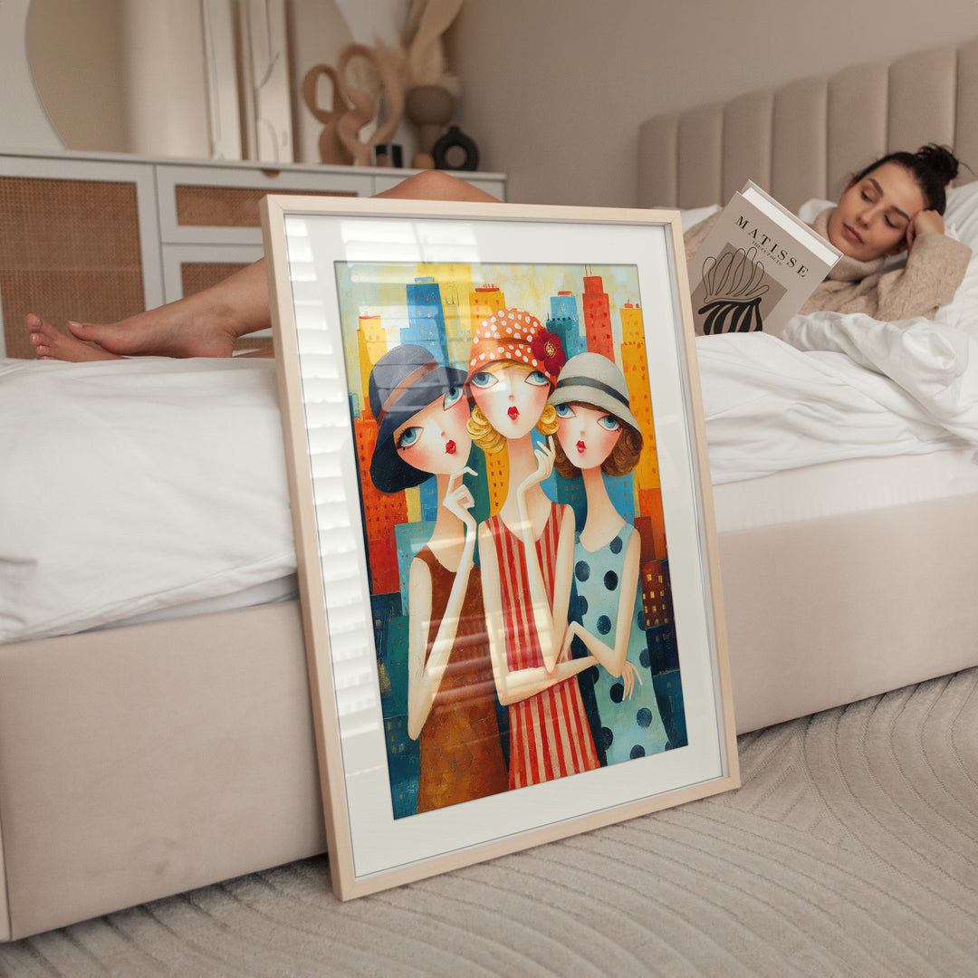 Art Deco Women Wall Art Print