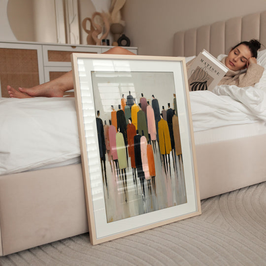 abstract crowd art print