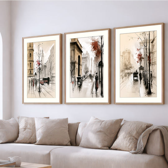 Vintage London Street Wall Art Prints