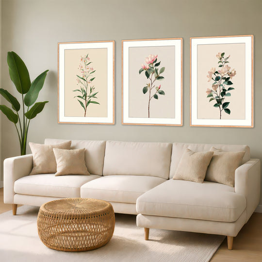 Botanical Wall Art Prints Set of 3