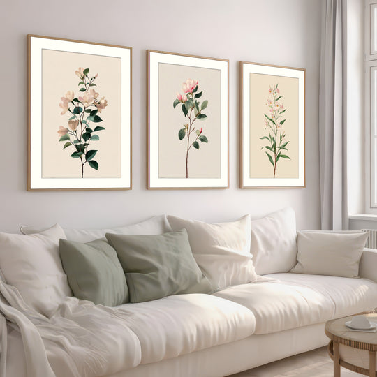 Botanical Wall Art Prints Set of 3
