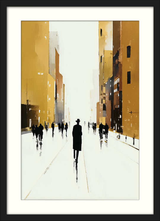 Abstract City Wall Art Prints Set of 2