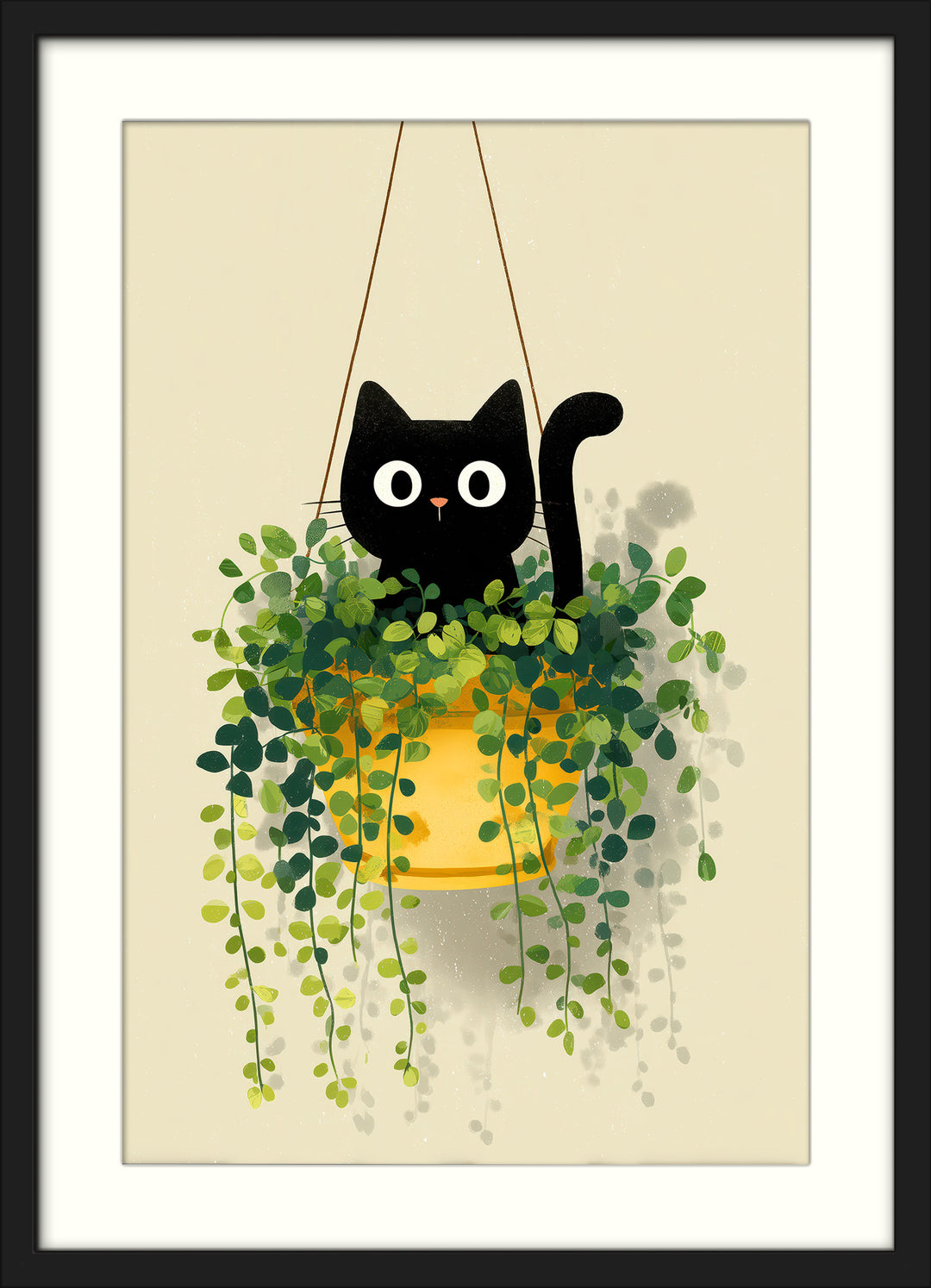 Black Cat Wall Art Prints Set of 2