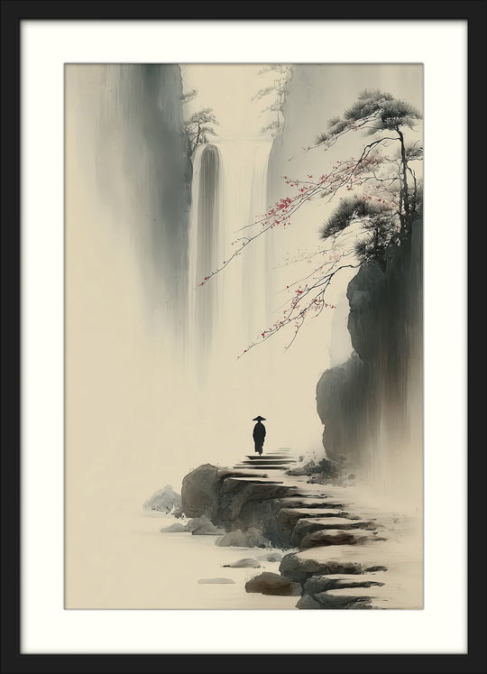Japanese Waterfall Art Print