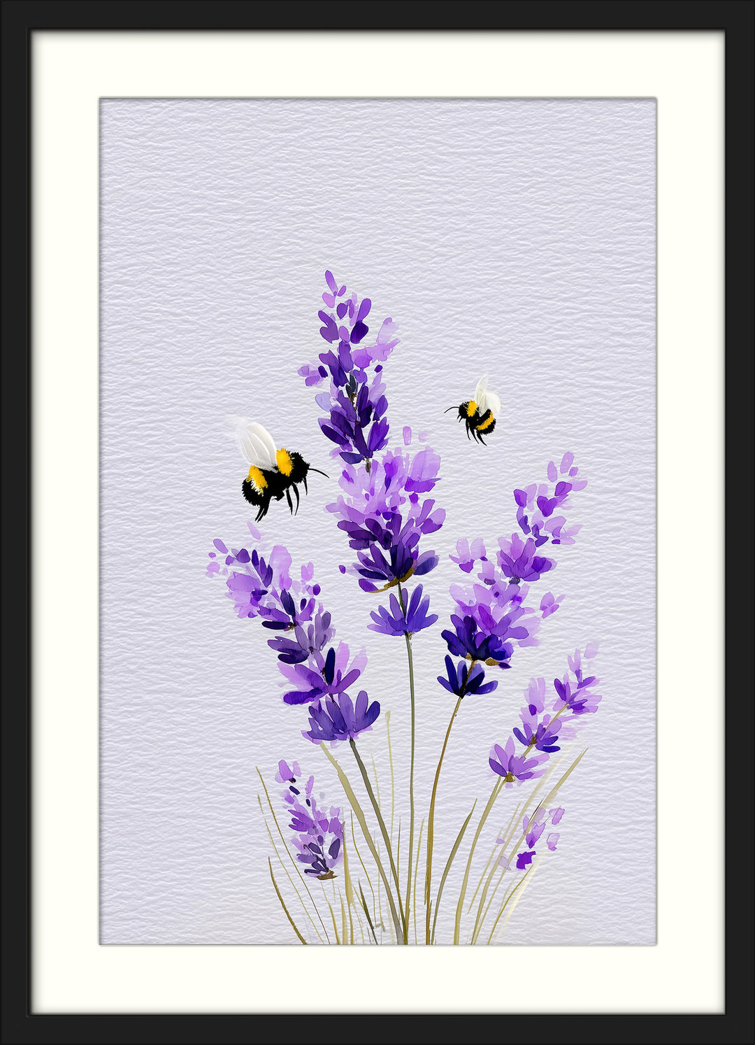 Purple Floral Wall Art Prints Set of 2