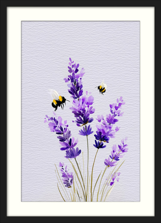 Purple Floral Wall Art Prints Set of 2