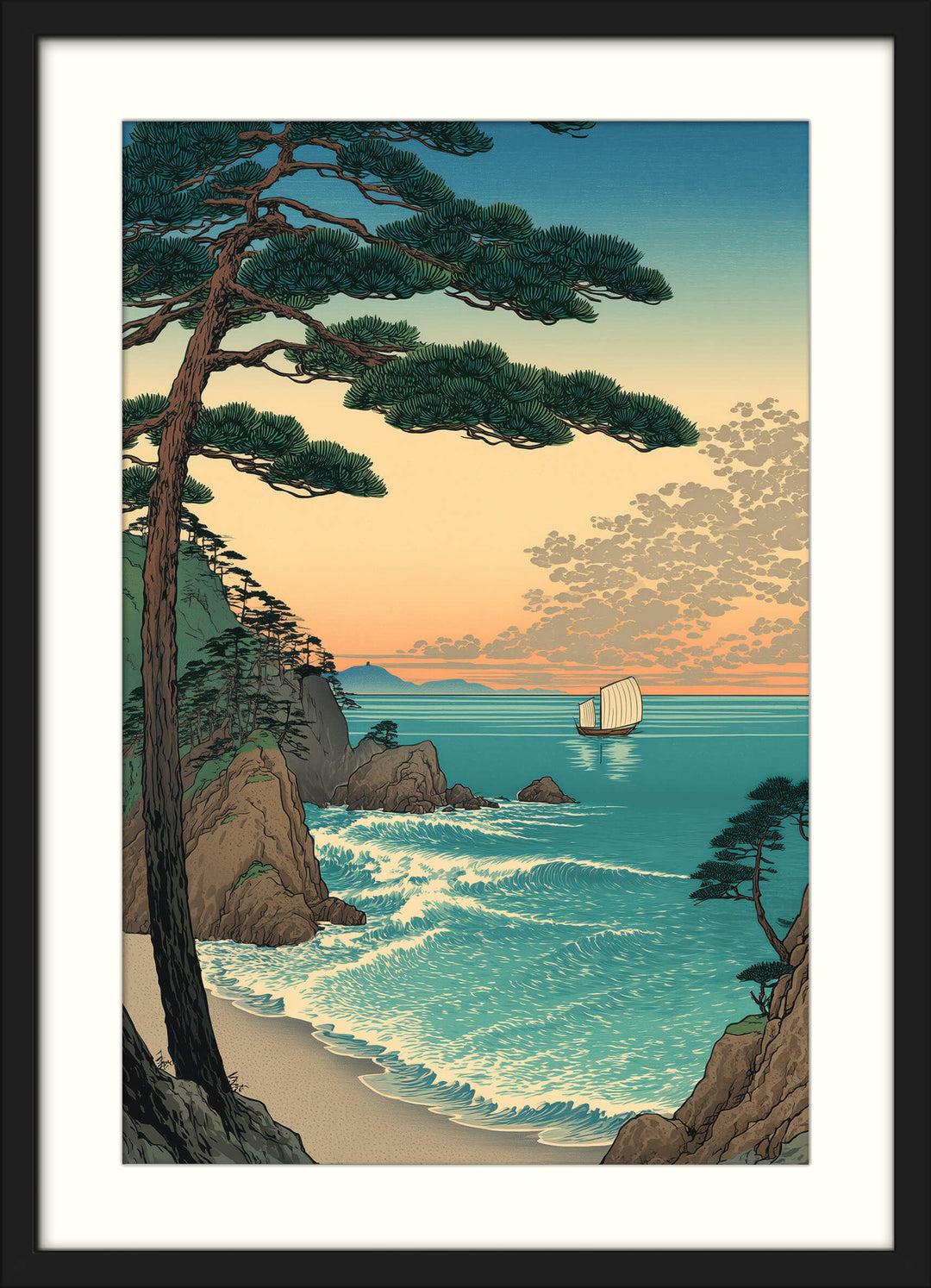 Sunset Coastal Pines