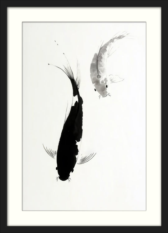 Koi Fish Art Prints Set of 2