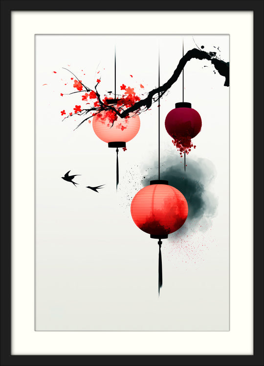 Japanese Lantern Wall Art Print
