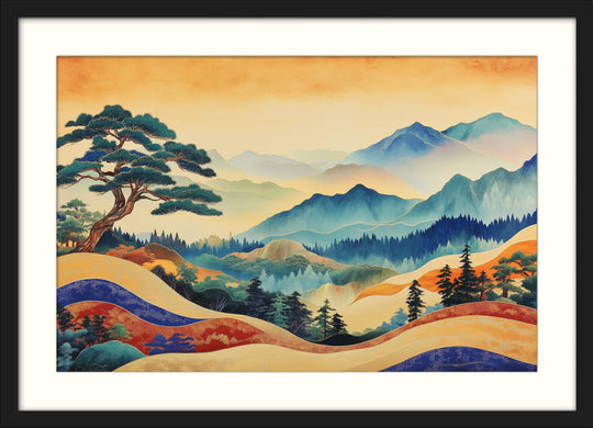 Golden Dawn Over Painted Peaks