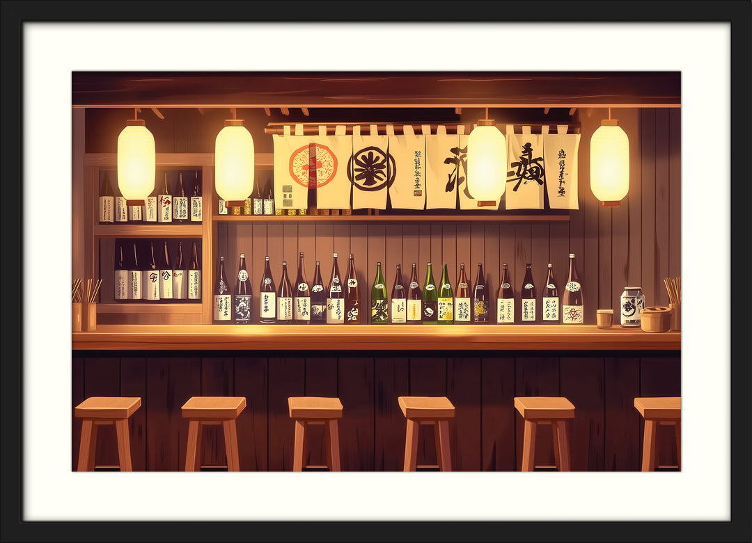 Japanese Sake Bar Wall Art Print