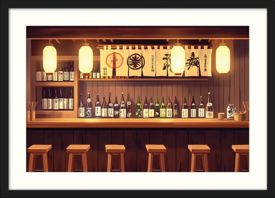 Japanese Sake Bar Wall Art Print