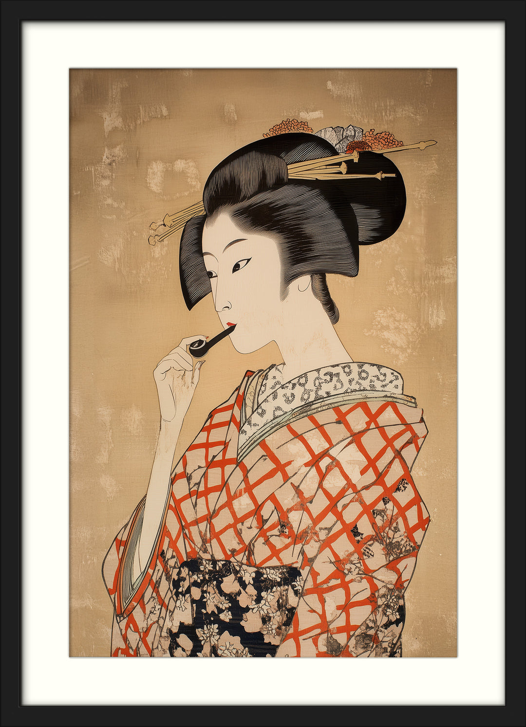 Japanese Geisha Art Prints Set of 3