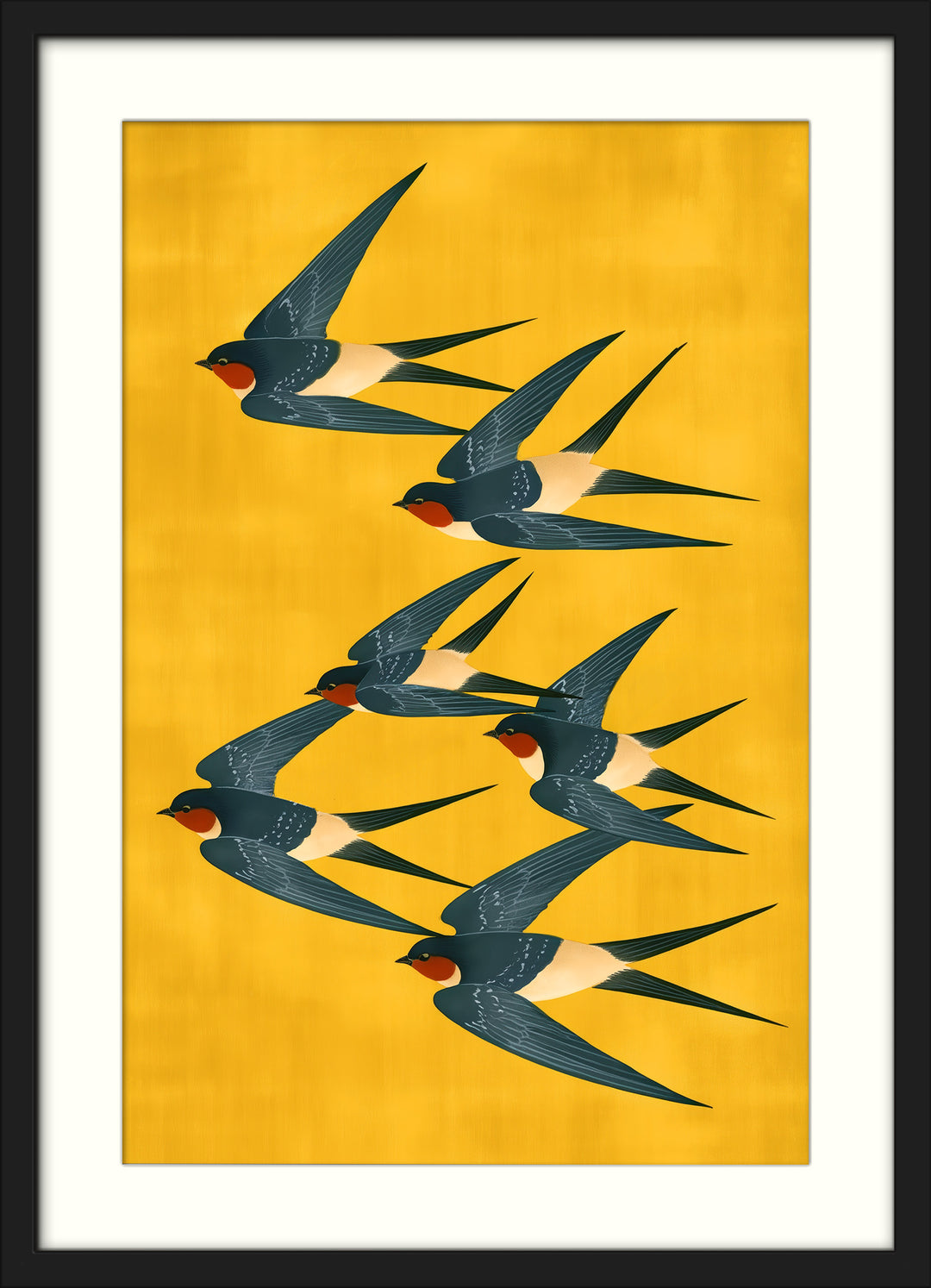 Retro Flying Birds