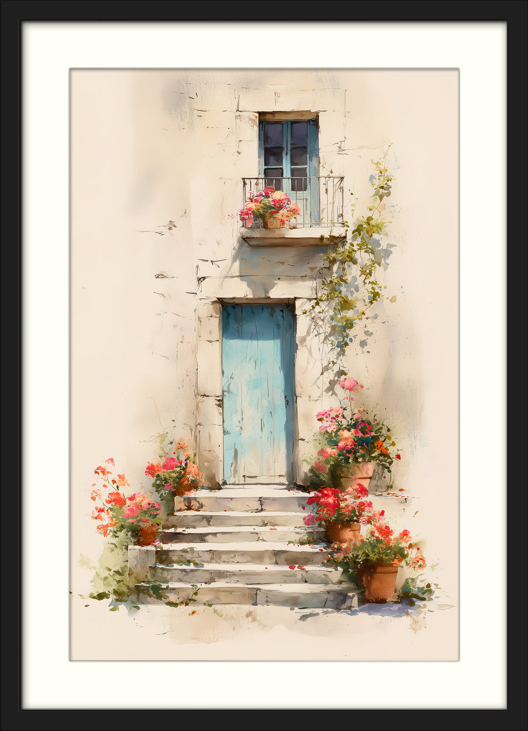 Mediterranean door wall art prints