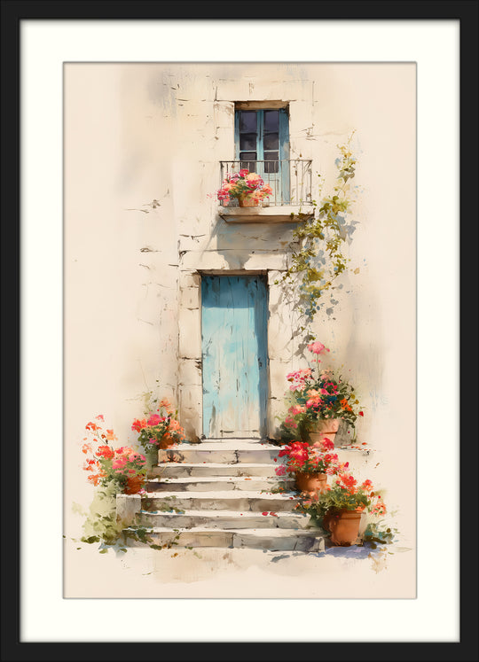 Mediterranean door wall art prints