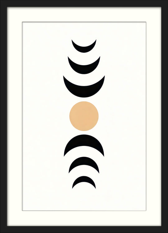 Black Beige Abstract Wall Art Prints