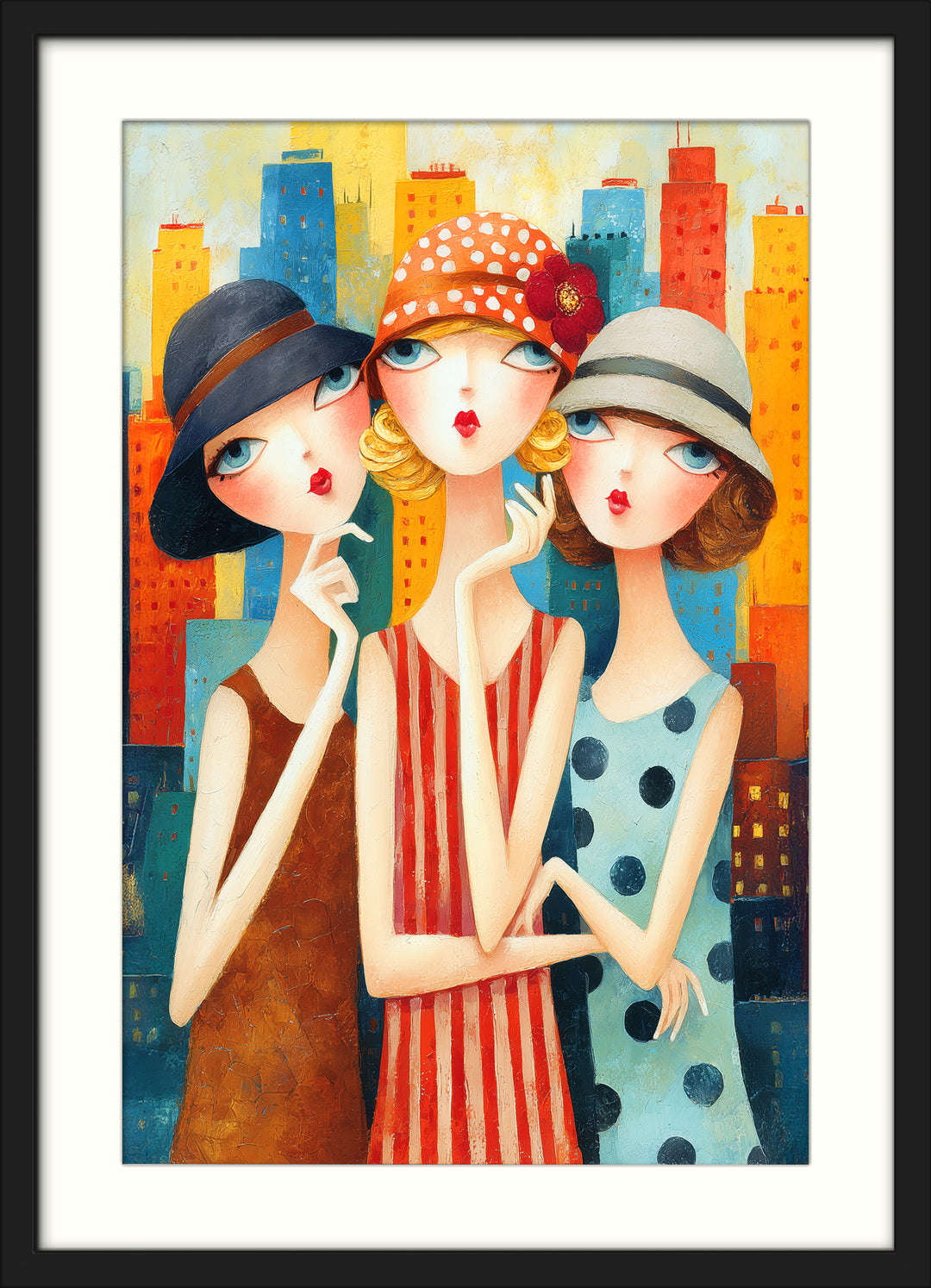 Art Deco Women Wall Art Print