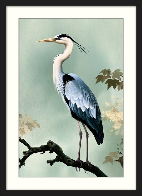 Grey Heron Art Print