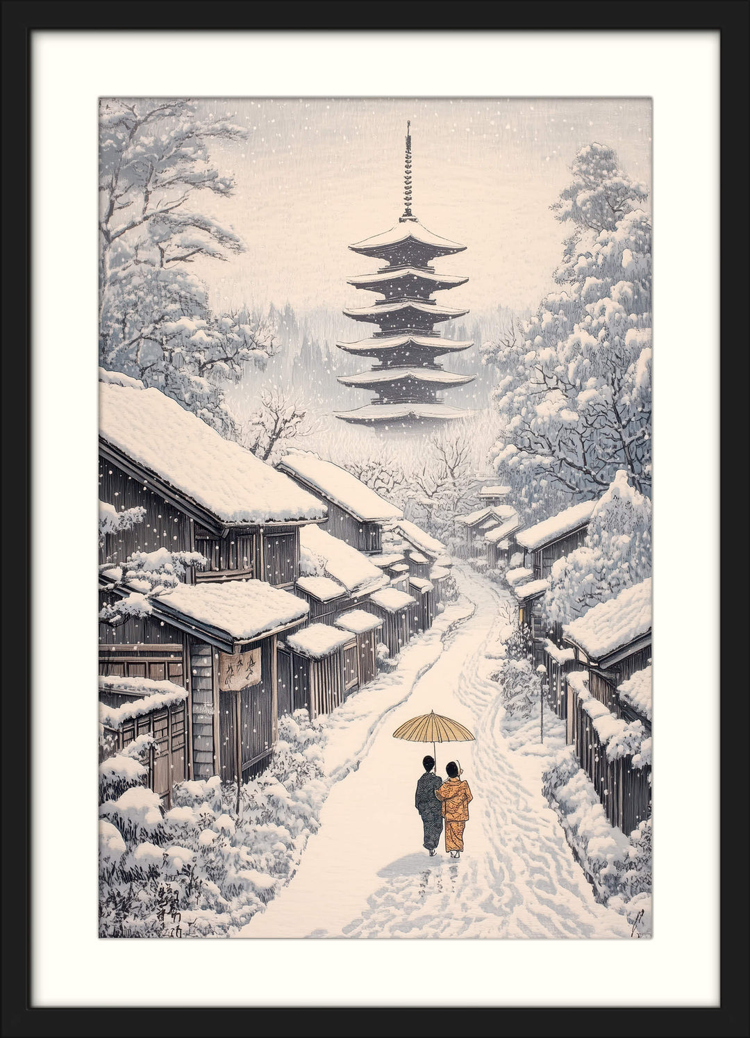 Old Village Snowfall
