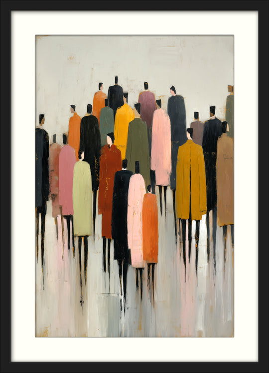 abstract crowd art print