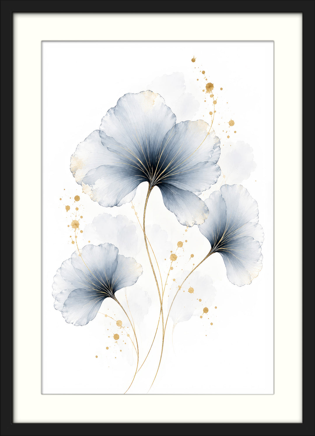 Blue Floral Wall Art Prints