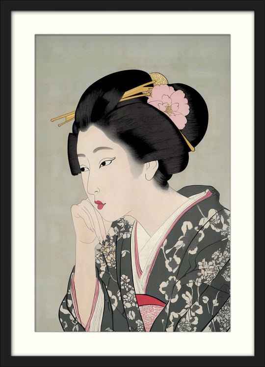 Japanese Geisha Art Prints Set of 3