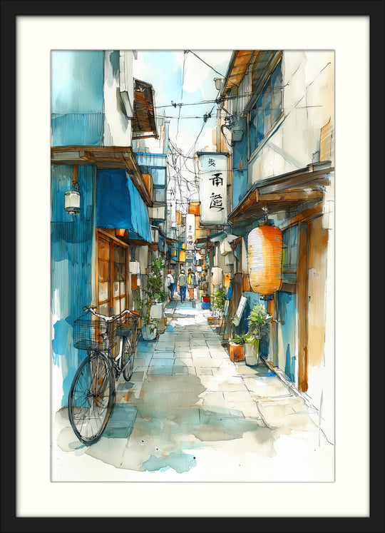 Japanese Alley Wall Art Print