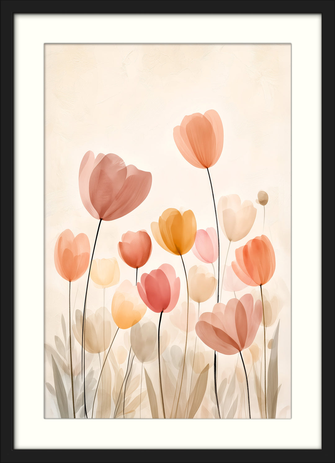 Pastel Tulip Art Print