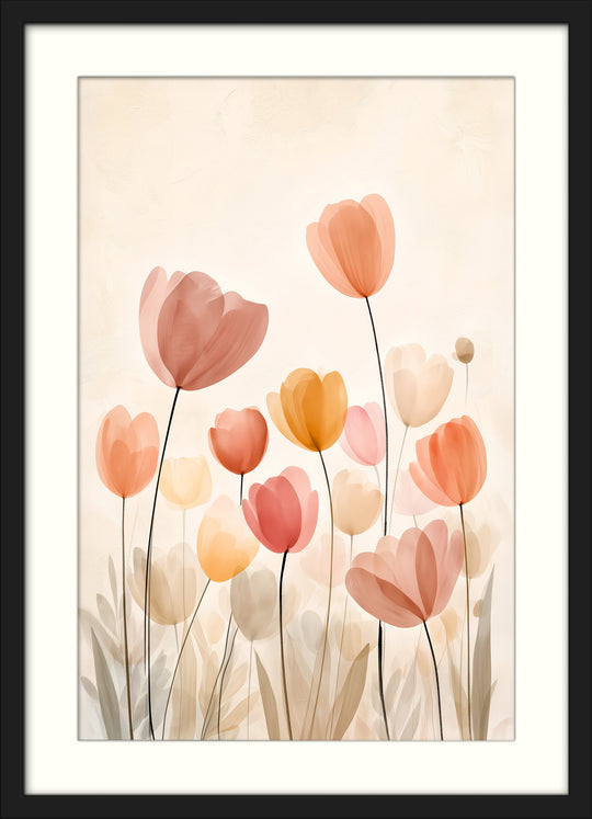 Pastel Tulip Art Print
