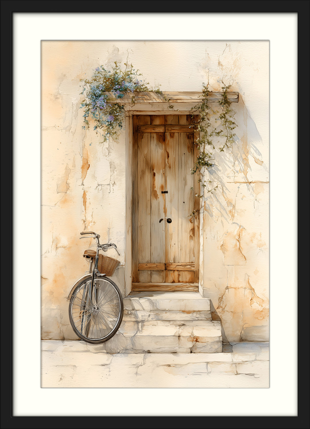 Mediterranean door wall art prints