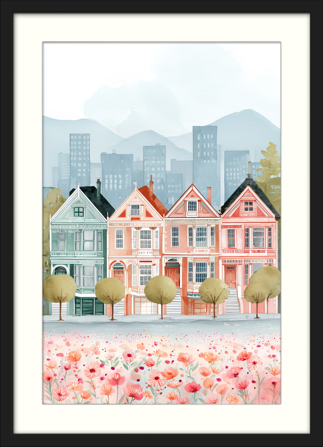 City travel wall art prints set of 3