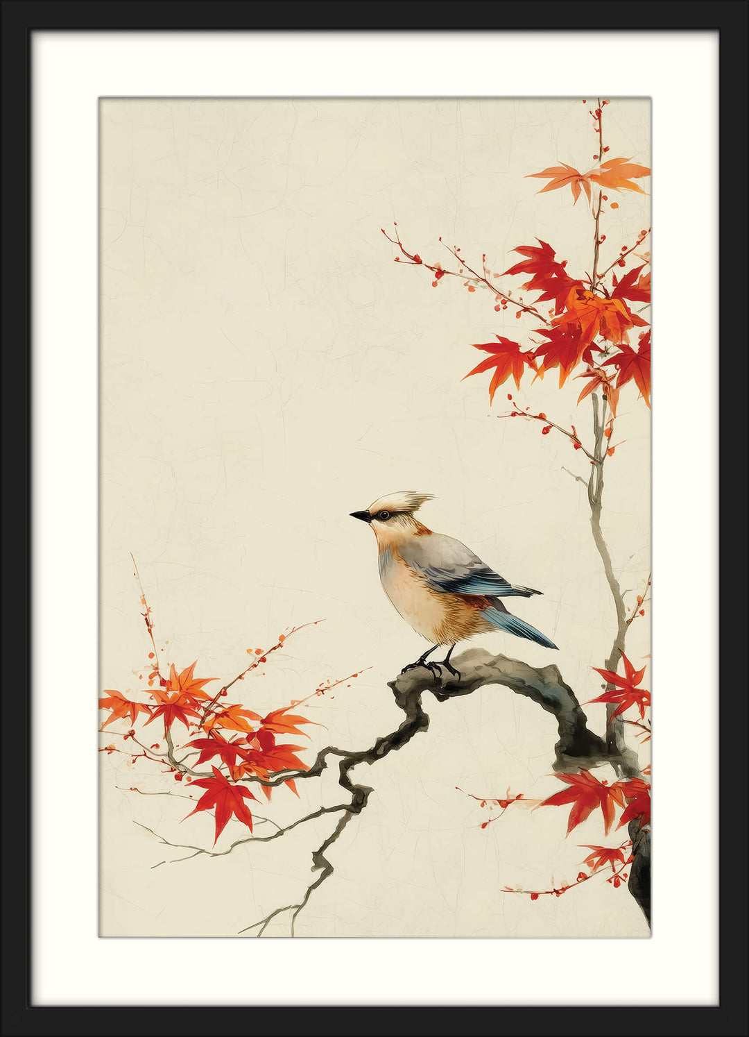 Bird on Maple Branch