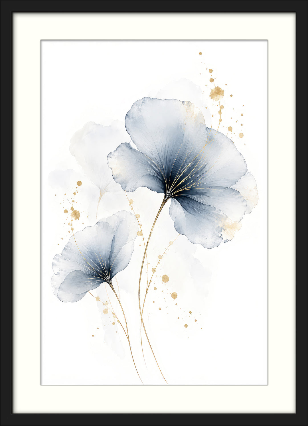 Blue Floral Wall Art Prints