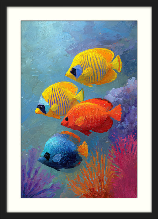 Tropical Fish Wall Art Prints Set of 2