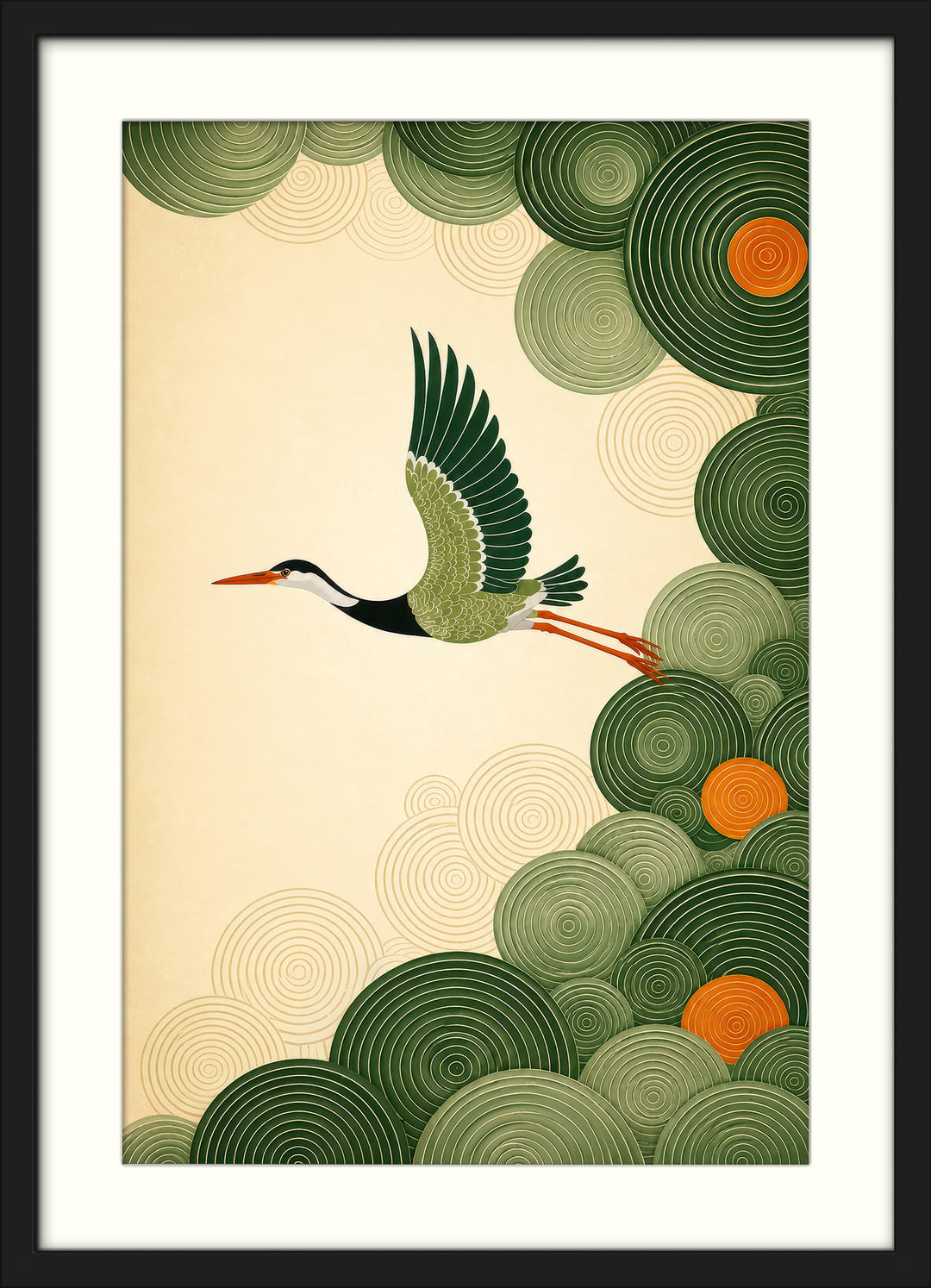 Heron Bird Art Print