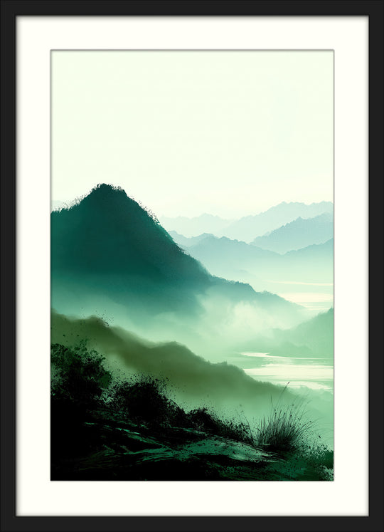 Green Mountain Wall Art Print