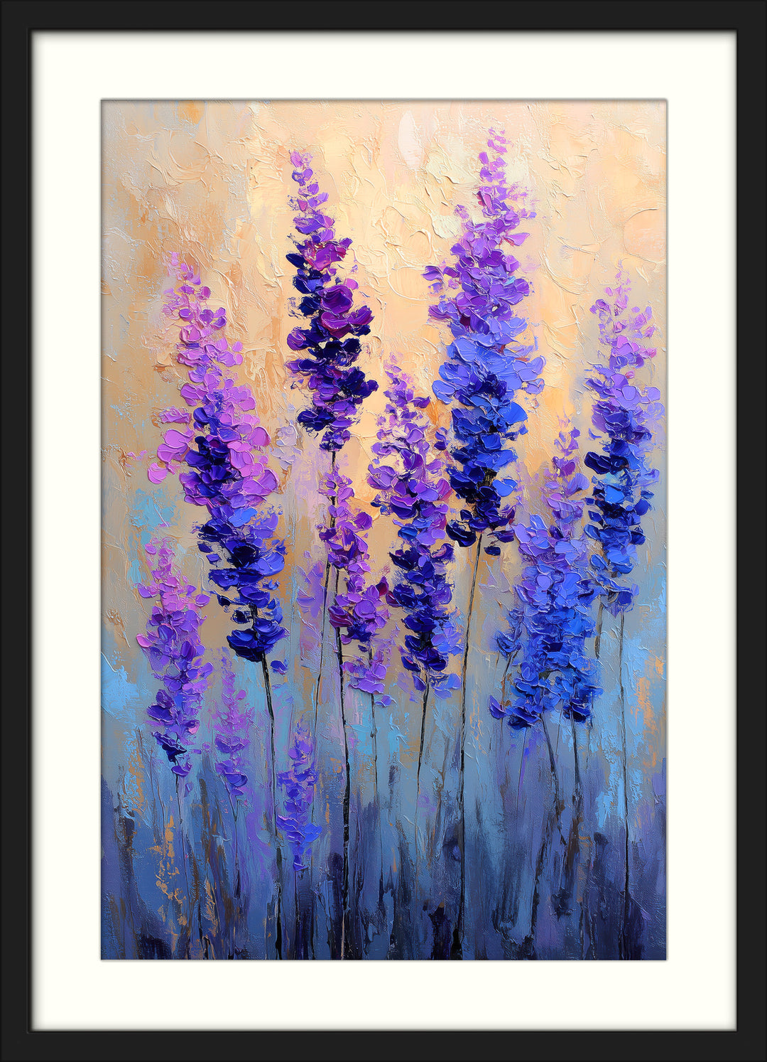 Purple Flower Wall Art Prints Set of 2