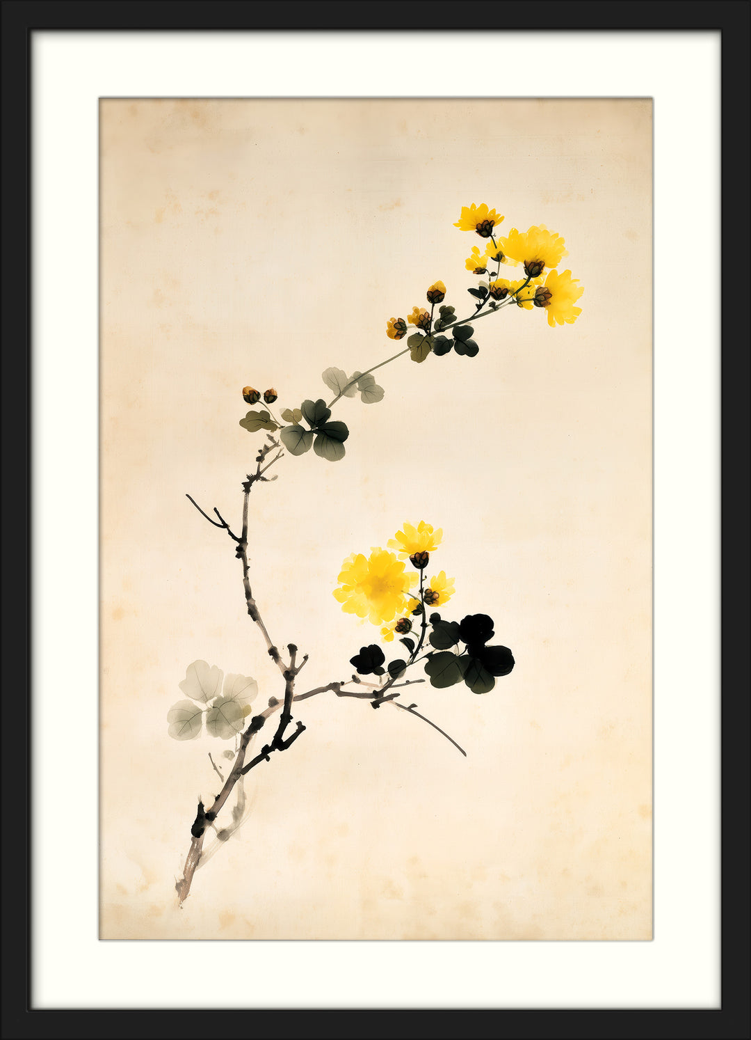 Yellow Floral Art Print
