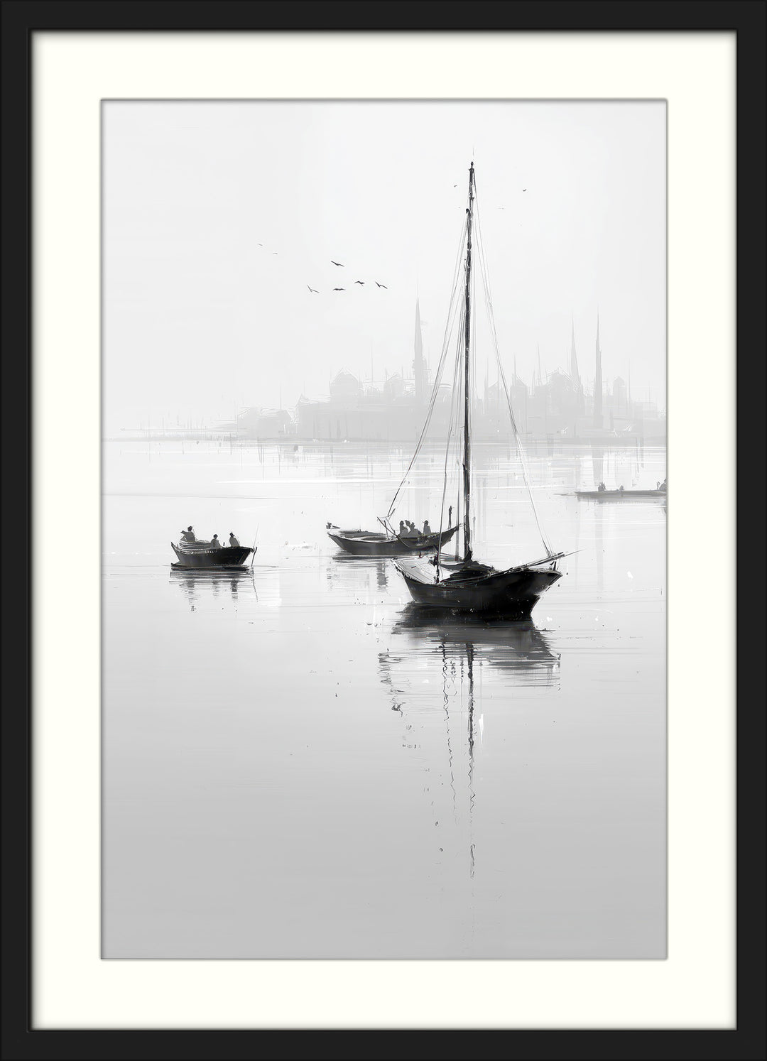 Minimalist Sailboat Wall Art Prints Set of 2