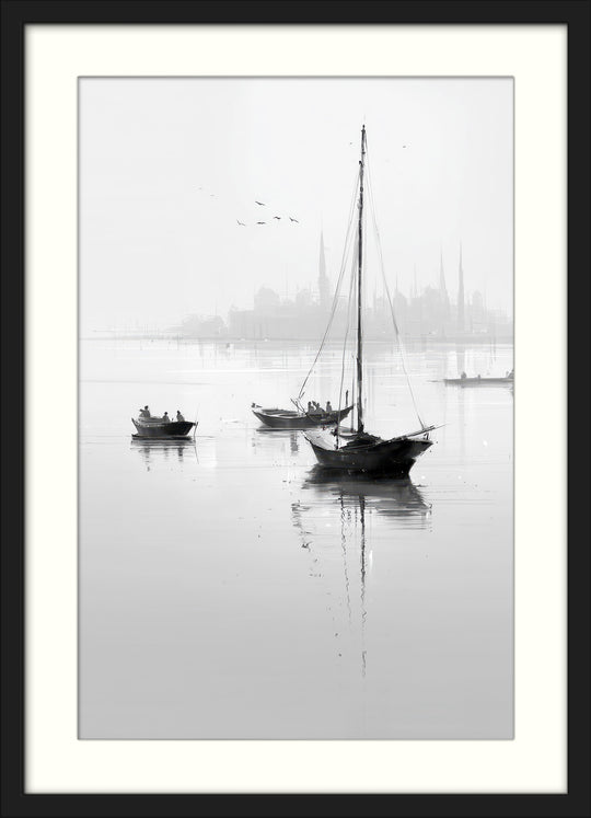Minimalist Sailboat Wall Art Prints Set of 2