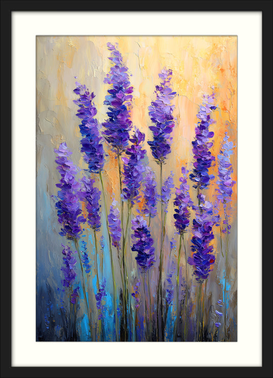 Purple Flower Wall Art Prints Set of 2