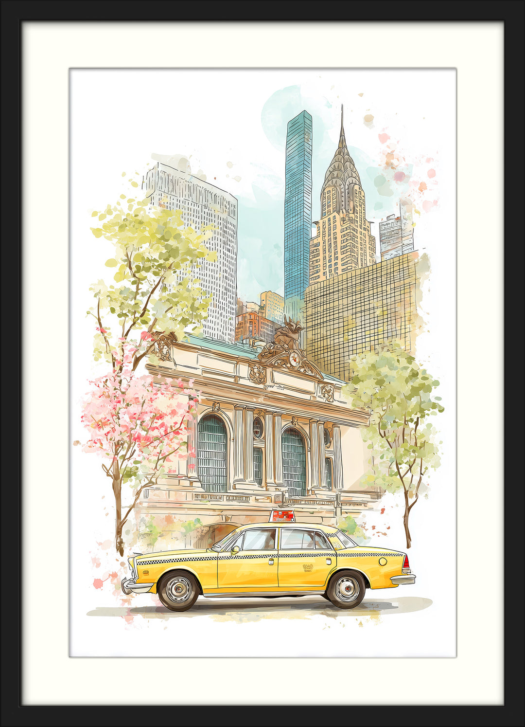City travel wall art prints set of 3