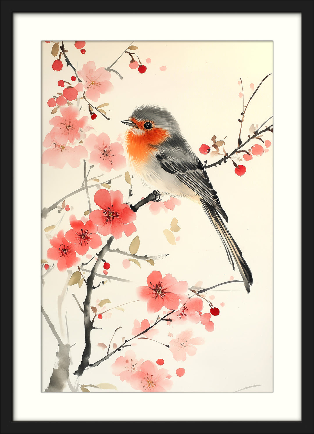 Robin Bird Wall Art Print