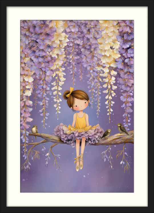 Ballerina Girl Wall Art Print