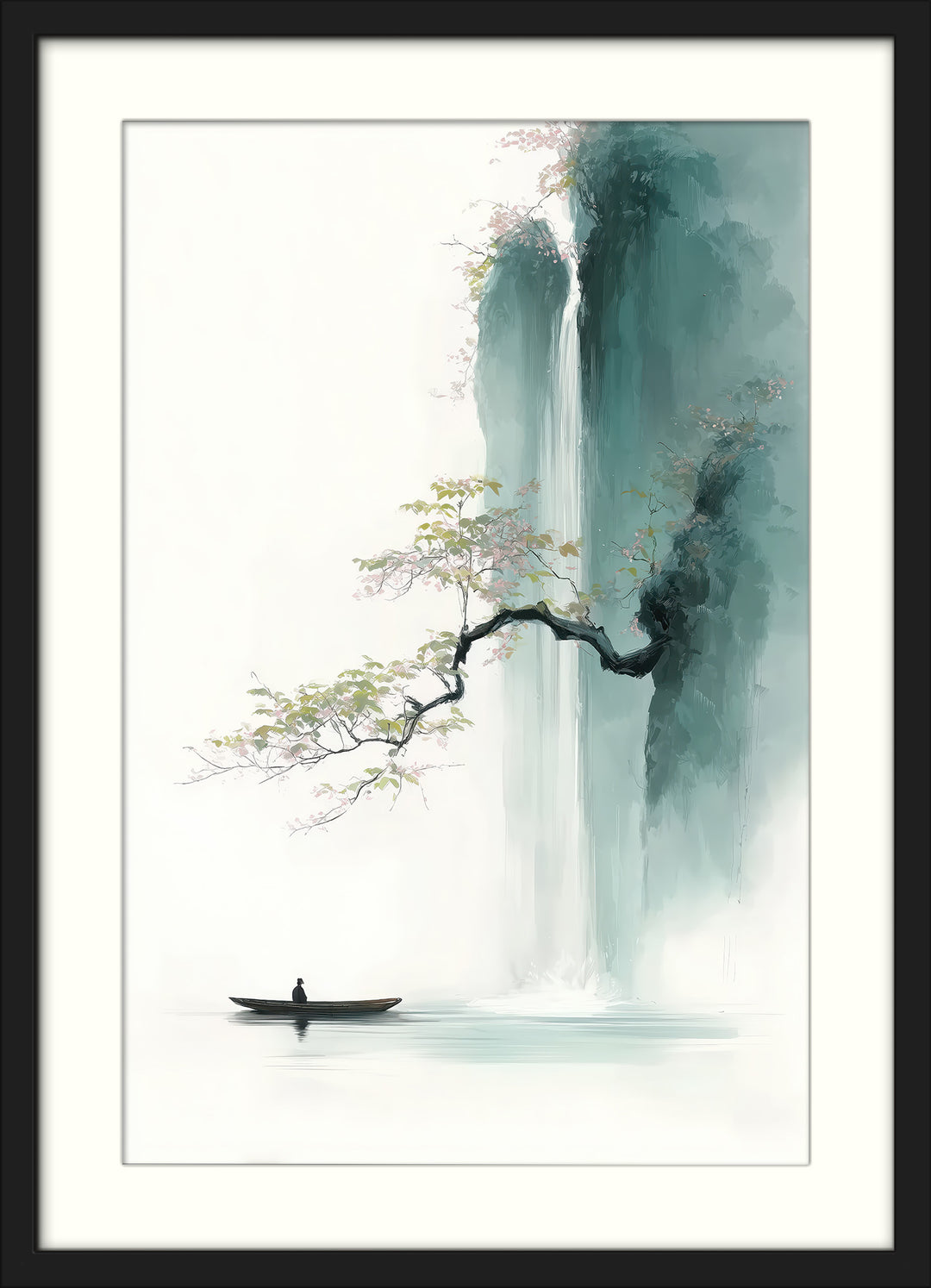 Japanese Waterfall Wall Art Print