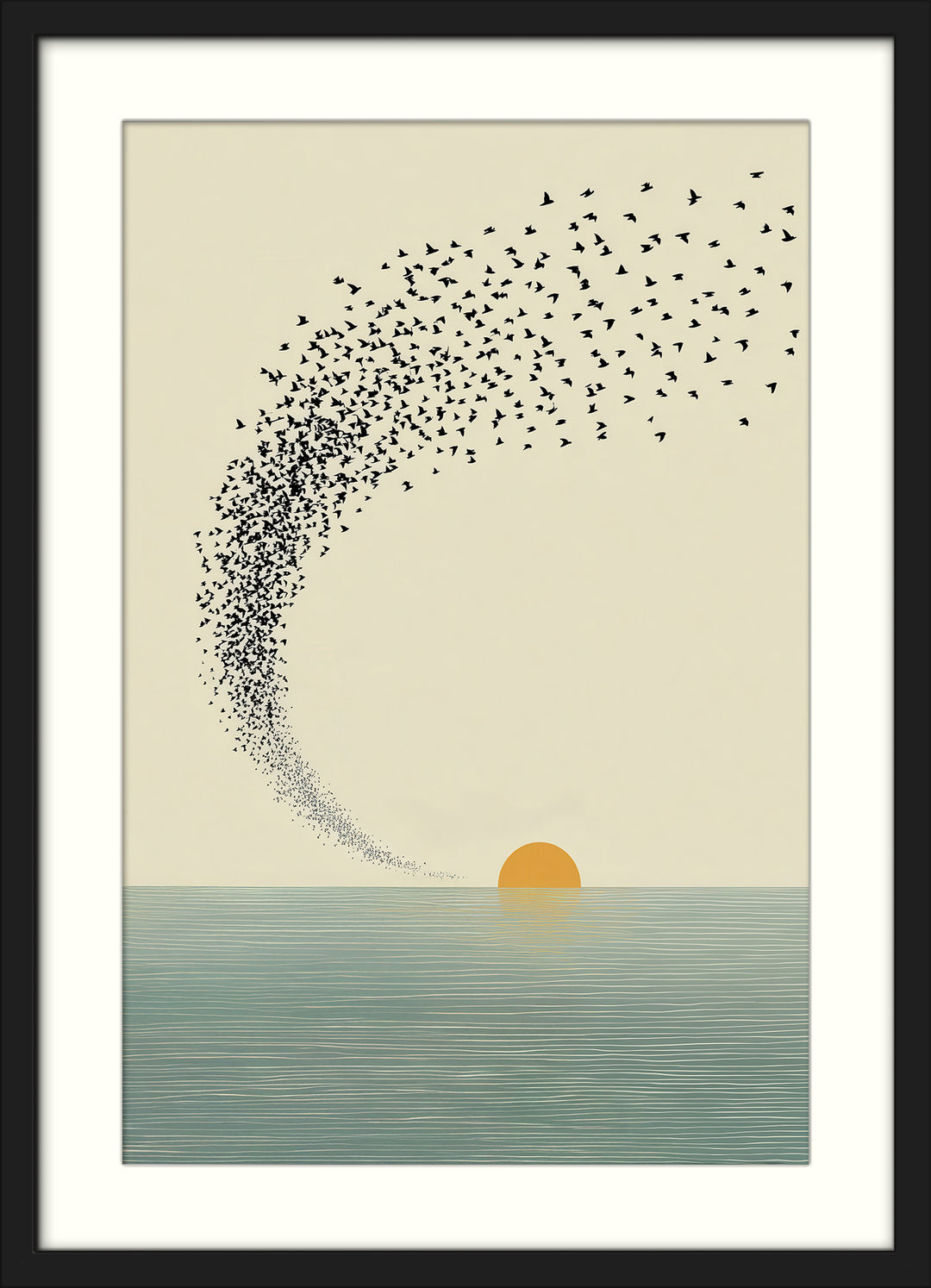 Minimalist sunset wall art print