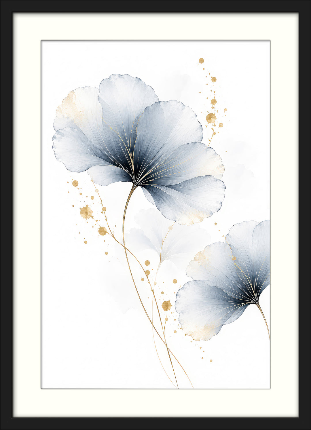 Blue Floral Wall Art Prints